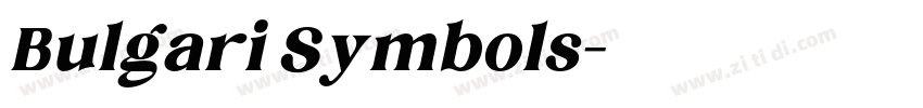 Bulgari Symbols字体转换